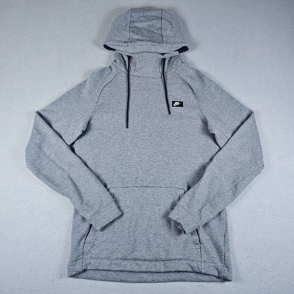 Nike Modern Hoodie Mens Small Gray Fleece Sweatshirt Pullover Athletic Solid